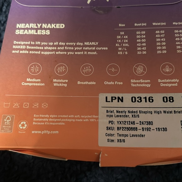 NWT Yitty shaping high waist brief in Tempo Lavender - Picture 9 of 9